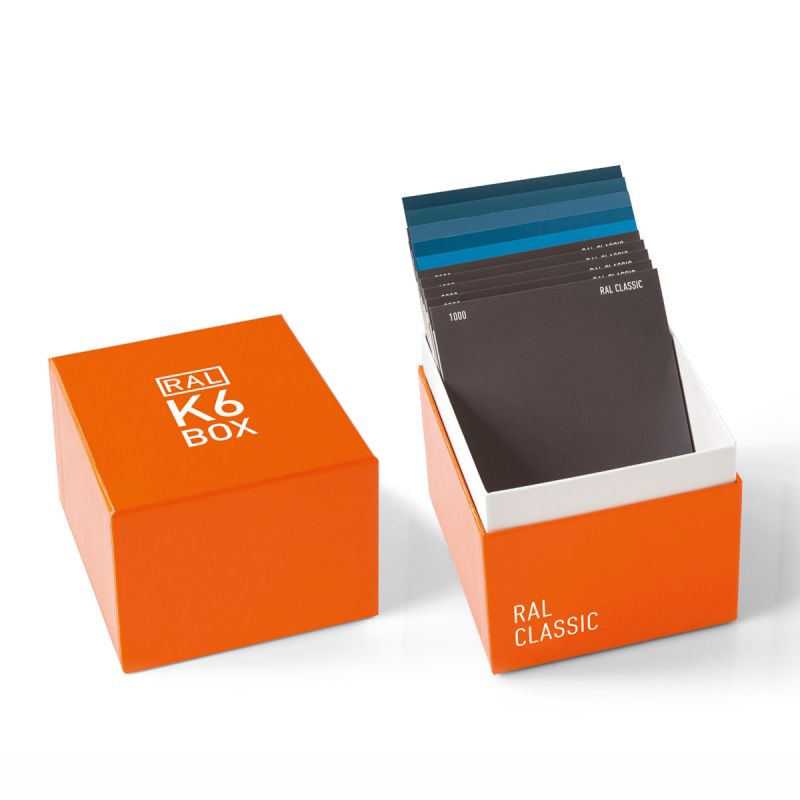 RAL K6盒装色卡, 内含216张RAL CLASSIC单张纸张, A6格式
